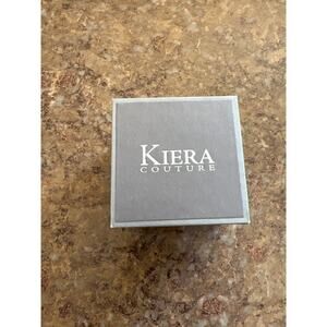 Sterling Silver Stud Earrings with 14K Gold Plating Swarovski Zirconia Stone NEW